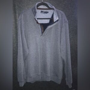 Rainforest 1/4 Quarter‎ zip long sleeve Navy Heather Blue Pullover sweater XL